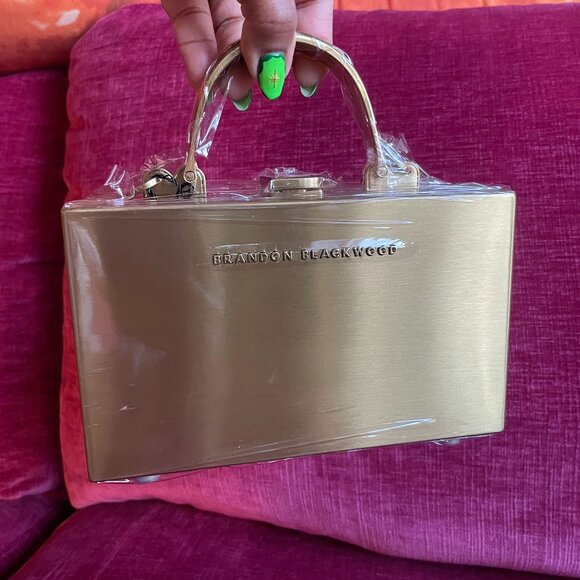 Brandon Blackwood Slim Kendrick Trunk in Gold Stainless Steel (NWT) - Picture 2 of 10